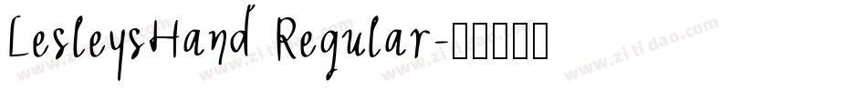 LesleysHand Regular字体转换